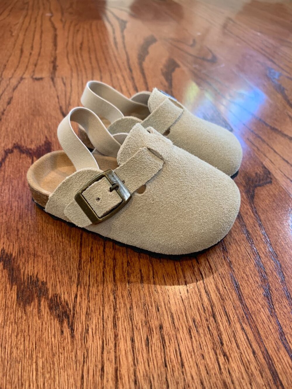 Toddler Suede Clog Birkenstock Style Sandals MSRP $32 | Lt Tan | EU 20/US 4.5/5